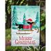 The Holiday Aisle® Sevag Merry Christmas Dachshund 2-Sided Polyester 15 x 11.5 in. Garden Flag in Blue | 15 H x 11.5 W in | Wayfair