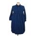 Woman Within Casual Dress - Shirtdress: Blue Plaid Dresses - Women's Size 24