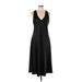 chloe kristyn Casual Dress - A-Line: Black Solid Dresses - Women's Size Large