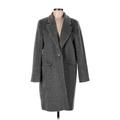 Cole Haan Wool Coat: Gray Jackets & Outerwear - Women's Size 10