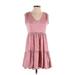 Jessica Simpson Casual Dress - DropWaist: Pink Hearts Dresses - Women's Size Medium