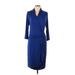 Karen Kane Casual Dress - Wrap: Blue Dresses - Women's Size Large