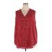 Maurices Sleeveless Blouse: Red Tops - Women's Size 3X