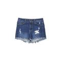 Wax Jean Denim Shorts - High Rise: Blue Bottoms - Women's Size Small