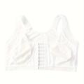 Brassières de sport à boucle avant solide, soutien-gorge sans bord respirant ajustable, lingerie et sous-vêtements pour femmes