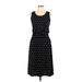 Lularoe Casual Dress - Midi: Black Polka Dots Dresses - Women's Size Large