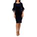 Velvet Bell Sleeve Sheath Dress