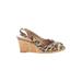 Stuart Weitzman Wedges: Brown Animal Print Shoes - Women's Size 10