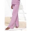 Strickhose ELBSAND, Damen, Gr. 32/34, N-Gr, rosa, Obermaterial: 50% Viskose (LENZING ECOVERO), 28% Polyester, 22% Nylon, unifarben, meliert, elegant, lässig geschnitten lang, Hosen, mit weitem Bein und eingestricktem Logo, Loungewear