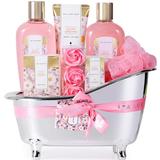 Self Care Gifts for DNF2 Women - Spa Luxetique Bath Body Gift Set 8pcs Daisy Body Wash Set with Bubble Bath Lotion Gift Set Spa Gift Baskets for Women Valentines Day Beauty Gift Sets for Her