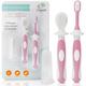 Cherish Baby Care Award-Winning DNF2 Baby Toothbrush Set (3-24 Baby Finger Toothbrush Training Toothbrush & Toddler Toothbrush - BPA-Free Infant Toothbrush Set Baby First Toothbrush Set (Pink)