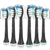 Replacement Toothbrush Heads for MGF3 Philips Sonicare Replacement Heads Head Compatible with Phillips Sonicare Electric Toothbrushes C2 for Philips Sonic Care Brush(All Snap-on) 6 Pack Black