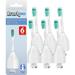 Brushmo Genuine Replacement Toothbrush MGF3 Heads Compatible with Philips Sonicare E-Series HX7022/66 HX7023/30 fits Essence and Other Screw-On Electric Toothbrush Models 6 Pack