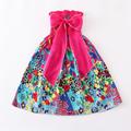Baby Girl Clothes Toddler Kids Girls Floral Bohemian Flowers Bowknot Sleeveless Beach Straps Dress Princess Clothes