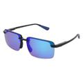 Maui Jim MJ0656SA Unisex-Sonnenbrille Randlos Eckig Nylon-Gestell, schwarz