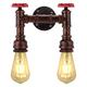 Lightinthebox Retro Wall Lamp Industrial Retro Wall Lamp Creative Water Pipe Wall Lamp Tieyi Maximum 60W Applicable to Bedroom Kitchen Restaurant Loft Cafe Bar Corridor