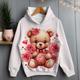 Girls' 3D Cartoon Bear Hoodie Pullover Pink Long Sleeve 3D Print Spring Fall Active Fashion Cute Polyester Kids 3-12 Years Hooded Outdoor Casual Daily Regular Fit