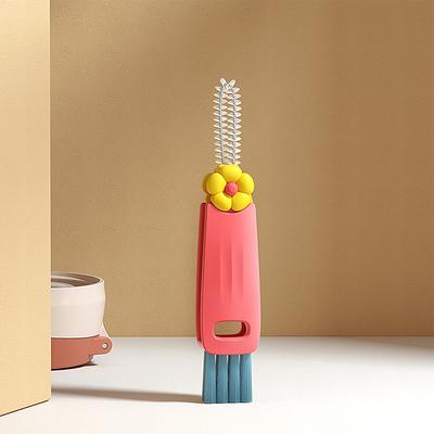 3 in 1 Cup Lid Cleaning Brush, 2024 New Crevice Cleaning Brush for Bottle Gap Tight Spaces Cup, 3 in 1 Multifunctional Cleaning Brush Portable Cup Lid Cleaner with Brush