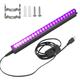 LED UV Black Light Strip Purple Strip Light USB Interface with Switch T5 Integrated Bulb 6W for Blacklight Poster Halloween Decor Christmas Party Atmosphere UV LED Blacklight Bar Fluorescent Tapestry Poster Body Paint Glow Halloween