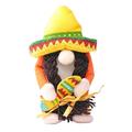 WOXINDA Mexican Carnival Wide Brimmed Hat Dwarf Doll Dwarf Instrument Doll Decoration Ornament Strength Ornament Sparkly Christmas Ornament Target Ornament Small Christmas Ornament Snowflake Ornament