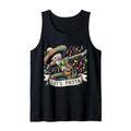 Let's Fiesta Skull Mexican Cinco De Mayo Sugar Skull Gitarre Tank Top