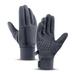 Winter Gloves Man Sports Bike Snow Bicycle Gloves Touchscreen Windstop Silicone Cycling Gloves Black Waterproof Bike Gloves grey L