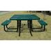 LifeYard Outdoor Picnic Table ADA 46 Square Steel Table Green