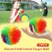 Specollect Jugging Ball Large Rainbow Stringy Ball Silicone Bouncing Fluffy Jugging Ball Monkey Stress Ball For Kids Best Gift