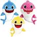 3PCS Baby Shark Plush Toys Unique Smiley Decorations Plush Stuffed Animals Soft Plush Baby Sharks Baby Shark Hug Gifts Bedtime Story Companions Room Decoration Doll Gifts for Boys Girls