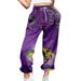 EHQJNJ Womens Trousers High Waisted Straight Leg Fashion Trousers Pumpkin Suitable Print Bottom Sweatpants Pockets High Waist Sporty Gym Fit Jogger Pants Wide Leg Sweatpants Plus Size