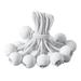 50 Pcs Elastic Rope Tie down Elastic Cord Ball Bungee Cords D Rings for Bags White Tarp Ball Bungee Ties