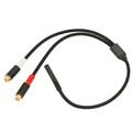 3.5mm Female to 2 RCA Female Cable 2 Way Transfer 24K Gold Plated HiFi Stereo RCA Y Splitter Cable for IPhone MP3