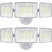 OUWI 100W Flood Lights Outdoor 2 Packs Outdoor Security Lights 9000LM 6500K LED Outdoor Flood Light Fixture 3 Adjustable Heads IP65 Waterproof Exterior Flood Light for Yard Garage Eave Mount