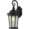 Exterior Light Fixtures Large Outdoor Wall Light/Lantern Outdoor Porch Light Fixtures Wall Mount in Matte Black Finish with Clear Glass Aluminum Alloy 60W