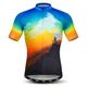 21Grams Herren Kurzarm Fahrradtrikot Sommer Elastan Lycra Polyester Blau gelb Schwarz / gelb Schwarz / Orange Neuheit Lustig Fahhrad Trikot / Radtrikot Oberteile Bergradfahren Straßenradfahren