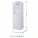 Hot & Cold Top Loading Water Dispenser 5 Gallons Water Coolers with Child Safety Lock Removable Drip Tray & Storage Cabinet Water Cooler Dispenser for Home Office(White)