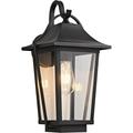 Matte Black Copper Outdoor Wall Lights Waterproof 1-Light Porch Lights with Clear Glass E26 Socket Exterior Wall Light Fixture Sconces Lantern for House Patio Garage Balcony Front Door