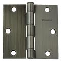 GlideRite 3-1/2 in. Steel Door Hinge with Square Corner Radius Antique Brass finish