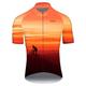 21Grams Herren Kurzarm Fahrradtrikot Sommer Elastan Lycra Polyester Blau gelb Schwarz / gelb Schwarz / Orange Neuheit Lustig Fahhrad Trikot / Radtrikot Oberteile Bergradfahren Straßenradfahren