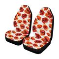 Custom Rose Flower Cats Car Seat Covers for Front of 2 Vehicle Seat Protector Car Pet Mat Fit Most Car Truck SUV