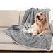 Simplmasygenix Dog Blanket Pet Throw Blanket For Large Dogs Cat Blanket Washable for Couch Protection Sherpa Fleece Soft Plush Reversible Couch Cover Protector