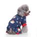 Snowflake Four-Legged Dog Costume Pet Santa Claus Clothes Penguin Elk Printed Sweater for Autumn and Winter Pets Clothing