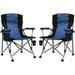 Camping Chair for Adults 2 Pack Heavy Duty Outdoor Patio Lawn Chairs Portable Support 350 LBS High Back Padded Oxford with Armrests Storage Bag Cup Holder for Outside Fishing Camping 2PCS