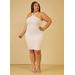 Plus Size Twist Front Ribbed Bodycon Dress