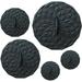 Silicone Suction Lids - Heat Resistant Microwave Splatter Cover For Bowls Plates Pots - Oven Fridge And Freezer Safe - 5 Pack Black