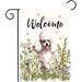 Spring Summer Garden Flag Floral Boston Terrier Yard Flag Flower Dog Garden Flags for Outside Small Outdoor Welcome Flags Double Sided