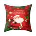 AnuirheiH Christmas Polyester Throw Pillow Covers 18 x 18 Inches Xmas Cushion Cover Case Decorations Winter Holiday Party Pillow Customized Zipper Pillowcase Decor for Sofa Bed Couch Car