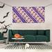 ZICANCN Banner Yard Signs Purple Aztec Ethnic Stripe Party Wall Decor for Indoor Outdoor Room Medium Size
