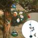 Leylayray Don t Miss !Outdoor Garden Hanging Peacock Shape Single Painted Glass Ball Bird Feeder Buy 2 Get 3