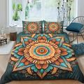 Mandala Bedroom Decor Home Fashion Bedspreads for All Seasons Adult Highend Duvet Cover Set King (90 x104 )